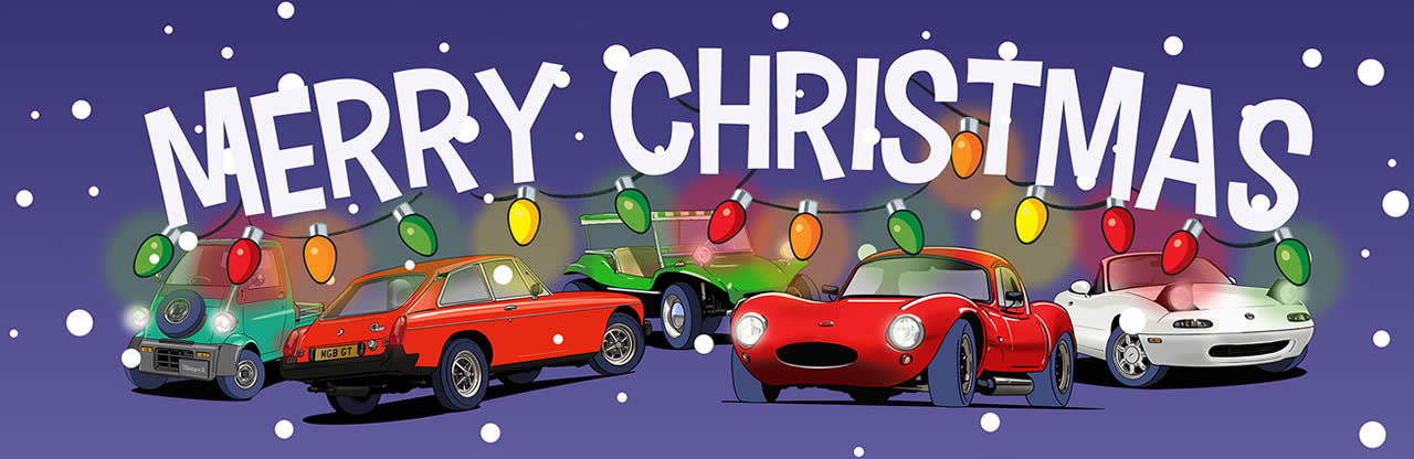 Merry Christmas desgin Classic Car Christmas Cards for sale