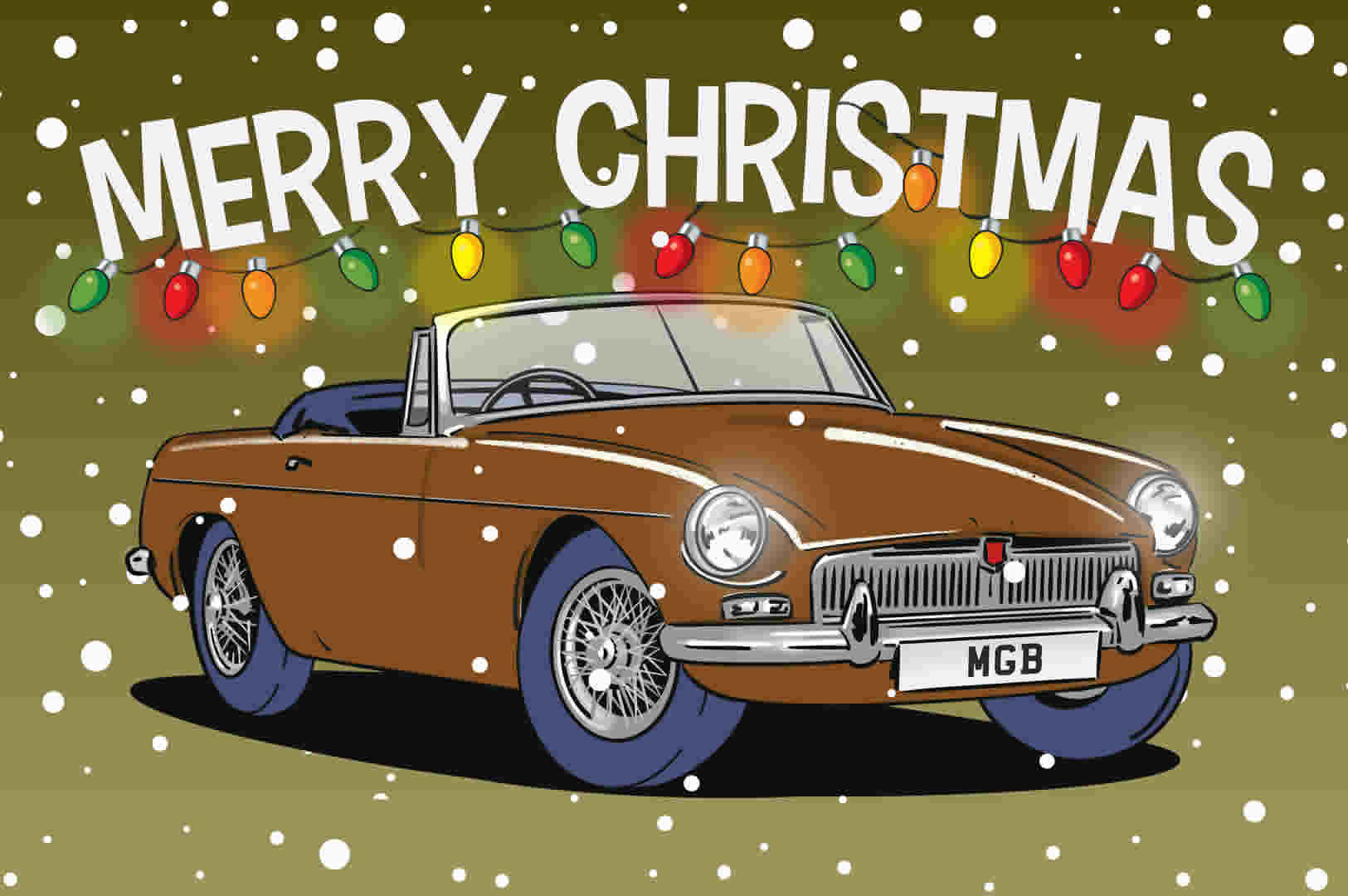 MGB Roadster Christmas Card