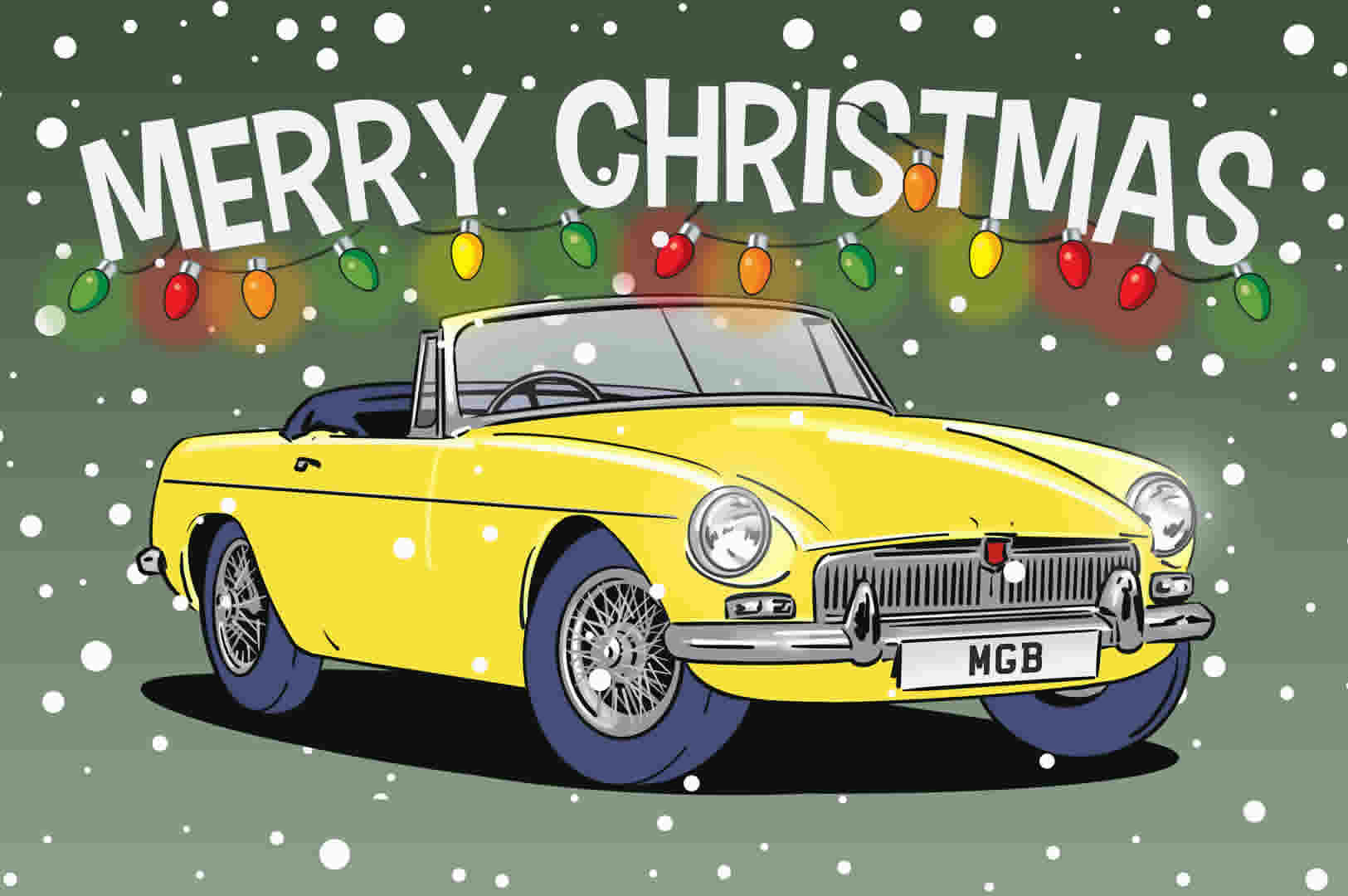 MGB Roadster Christmas Card
