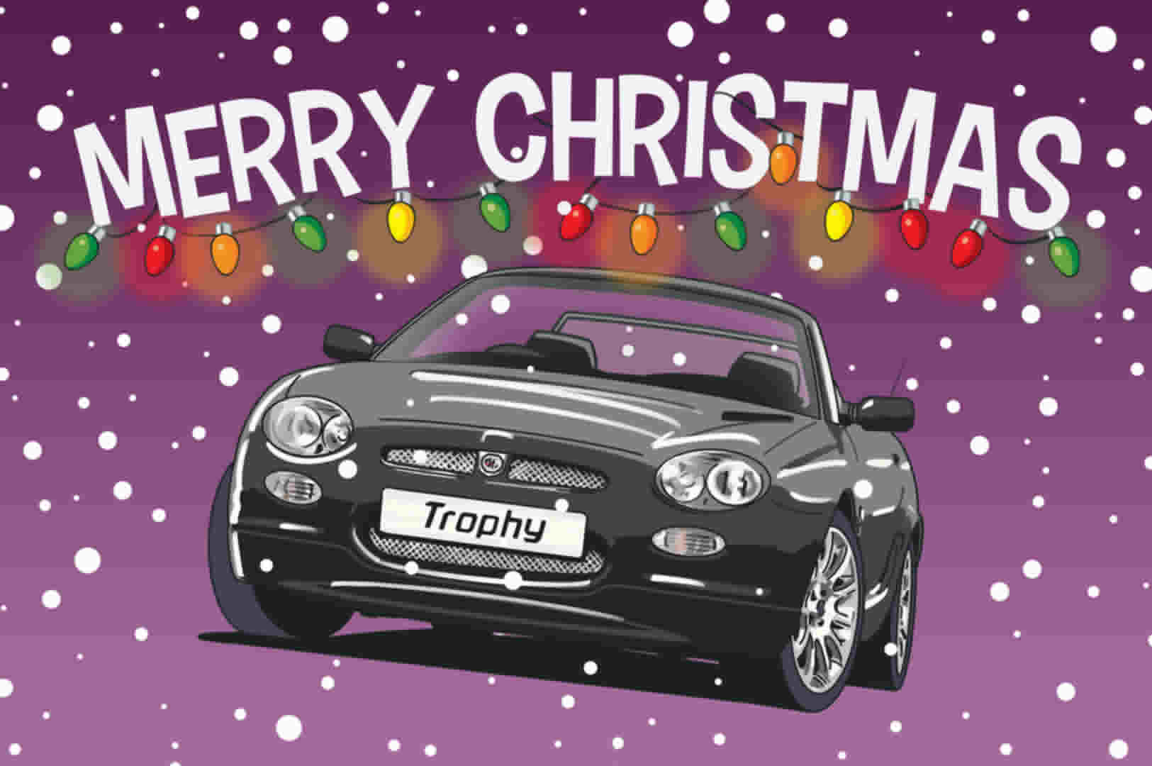 Anthracite Black MGF Trophy Christmas Card