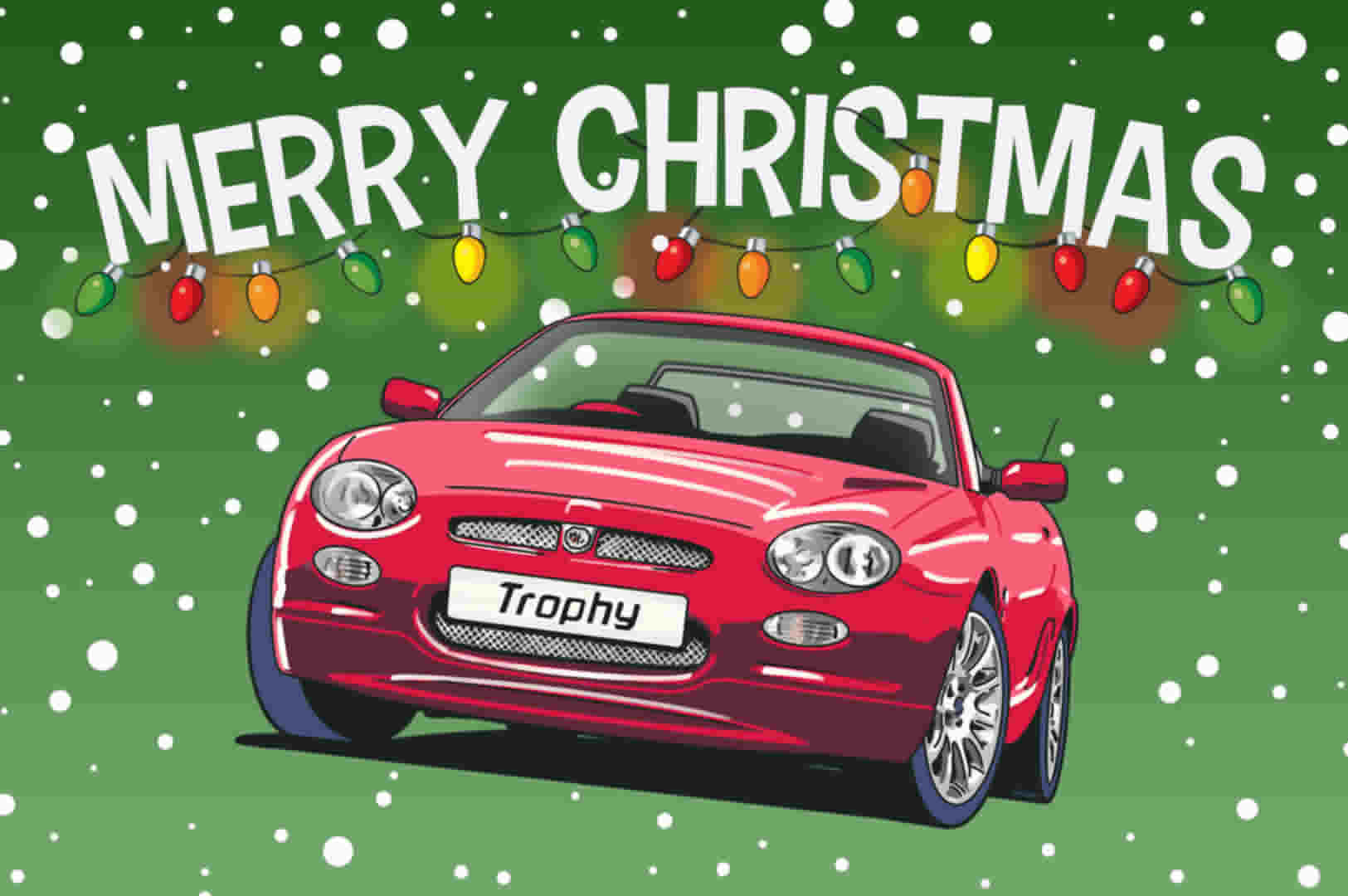 MGF Trophy in Red Christmas Card