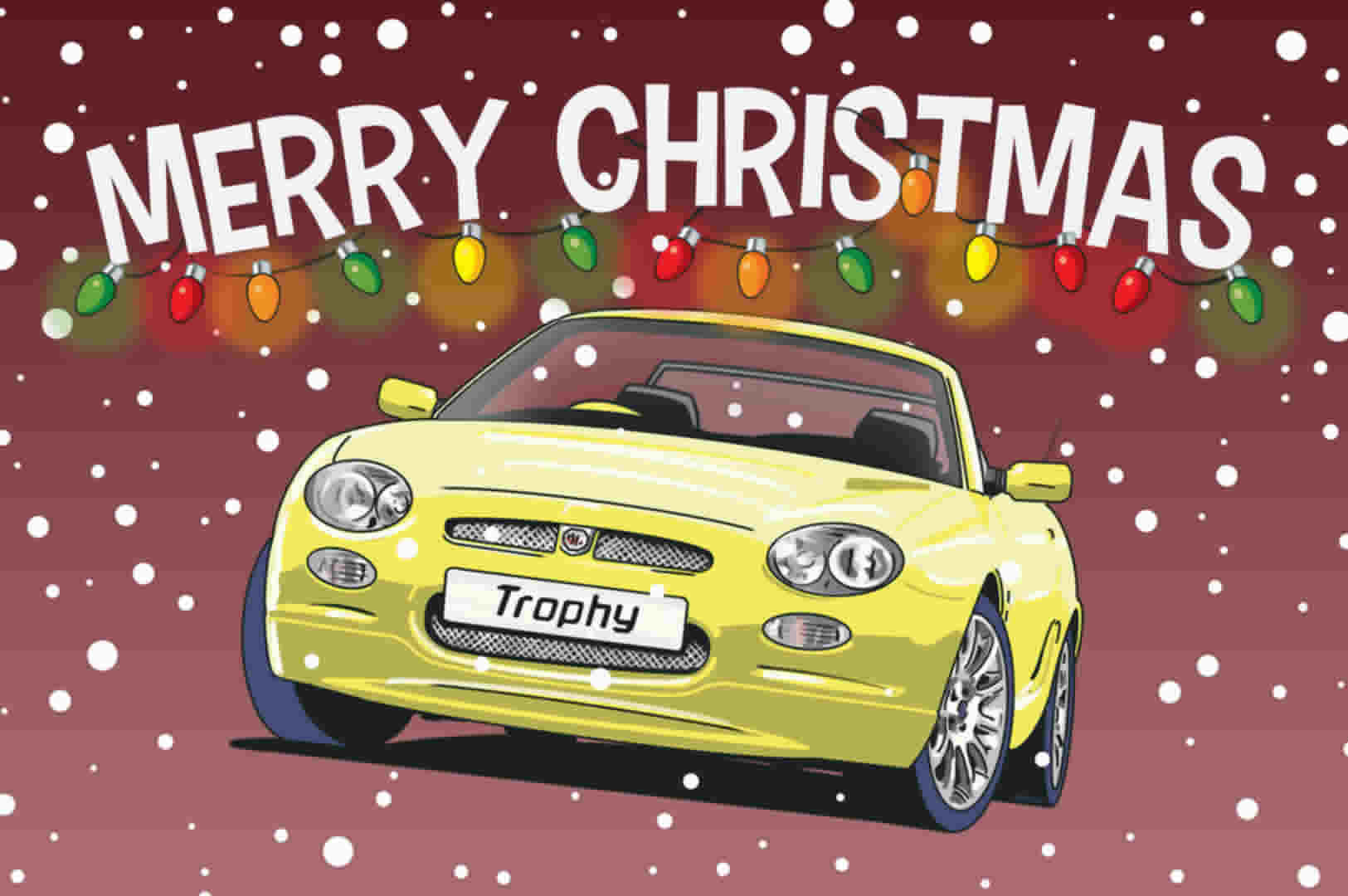 MGF Trophy 160 Trophy Yellow Christmas Card