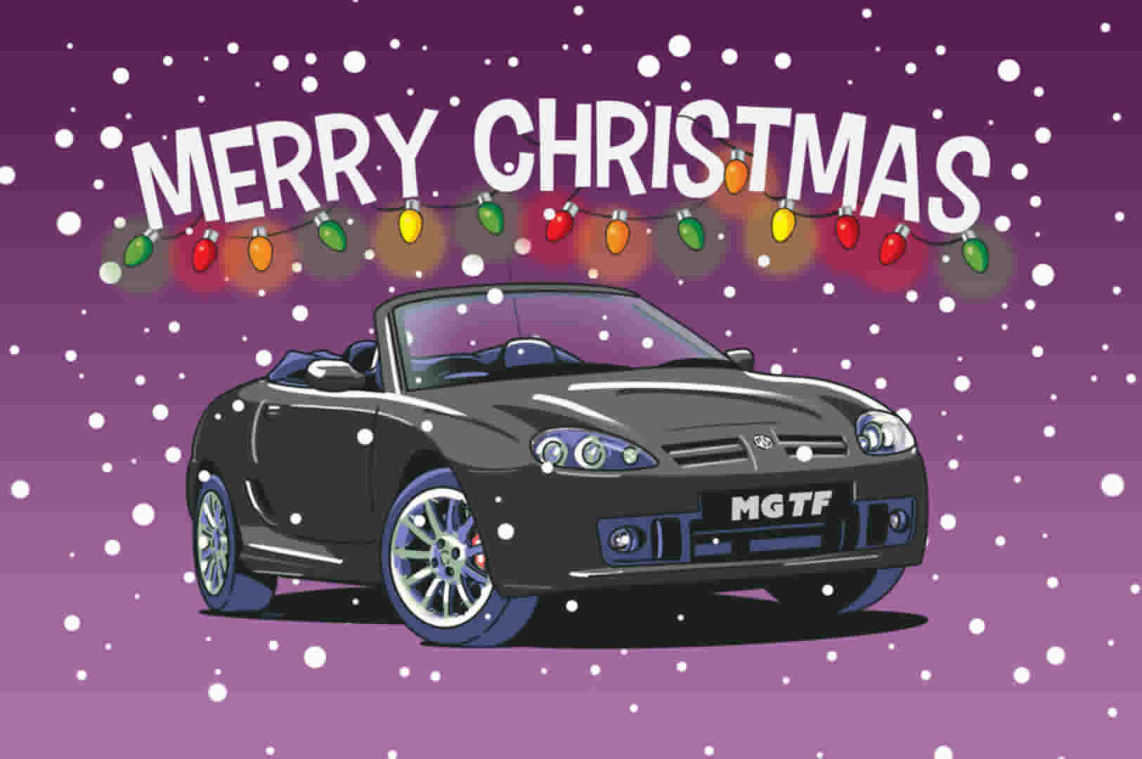 Black MGTF Christmas Card