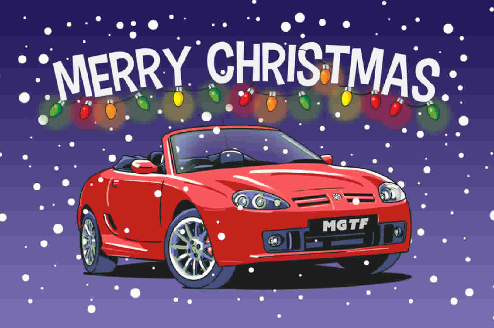 Red MGTF Christmas Card