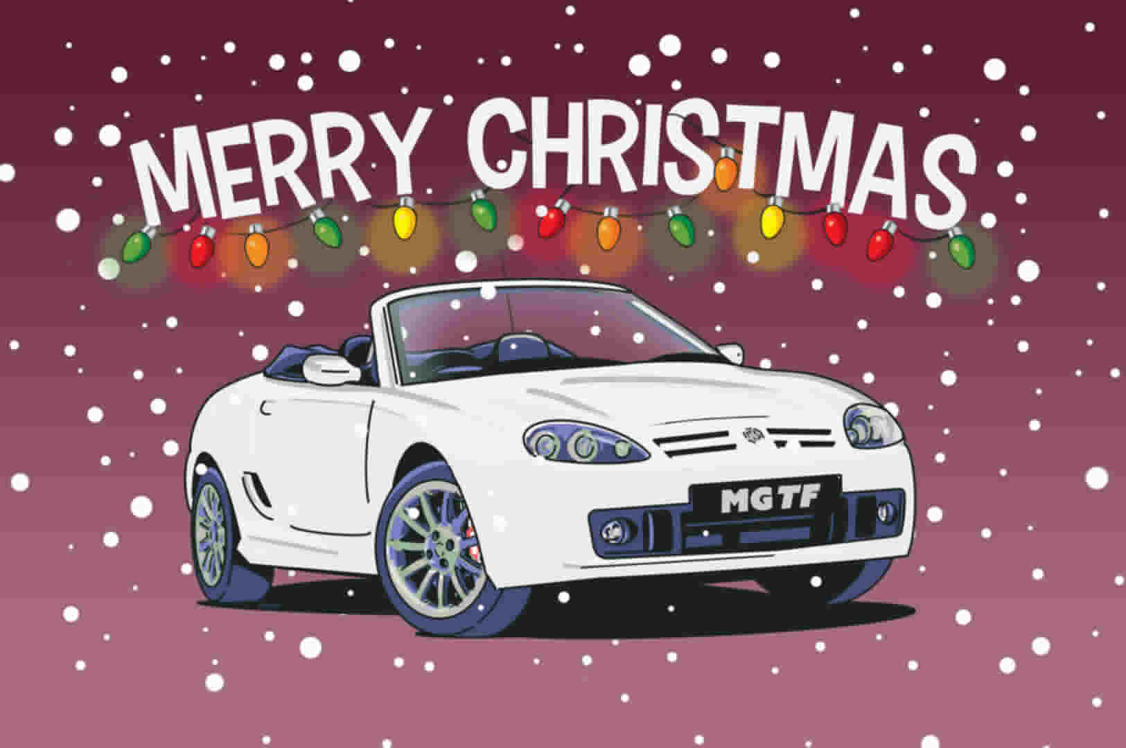 White MGTF Christmas Card