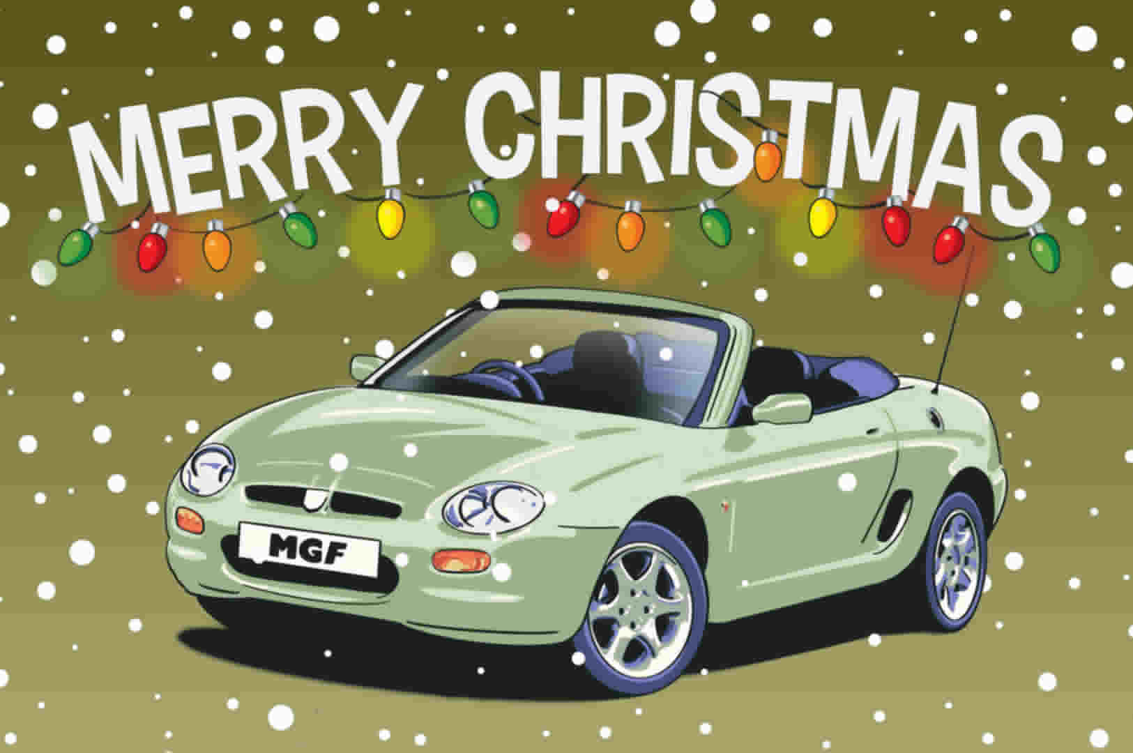 Green MGF Christmas Card