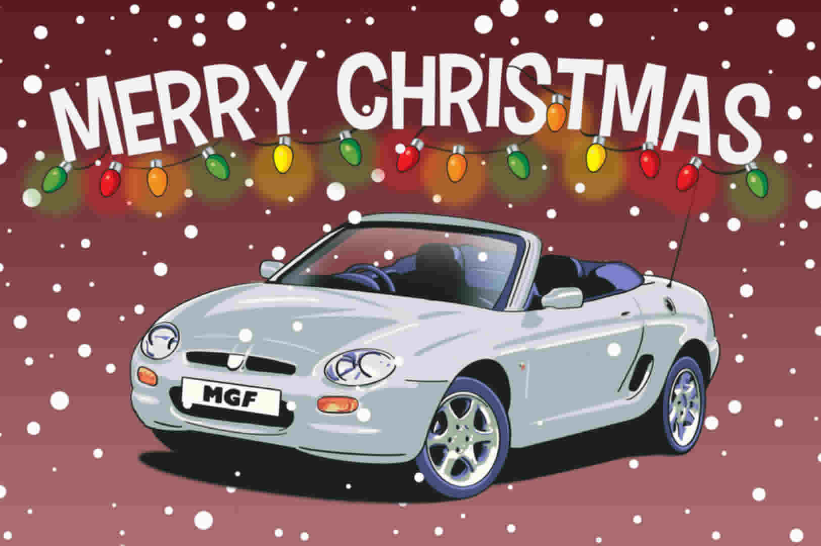 Wedgewood blue MGF Christmas Card