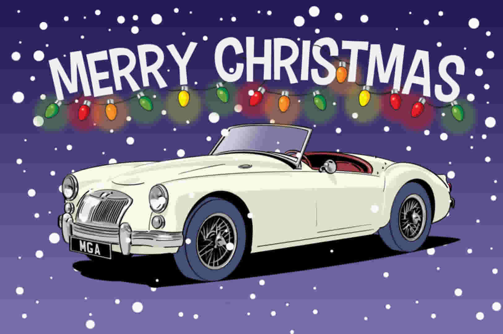 White MGA Christmas Card