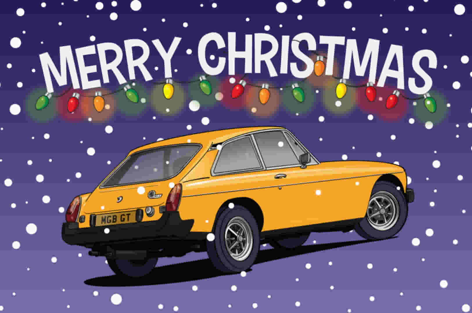 MGB GT Christmas Card