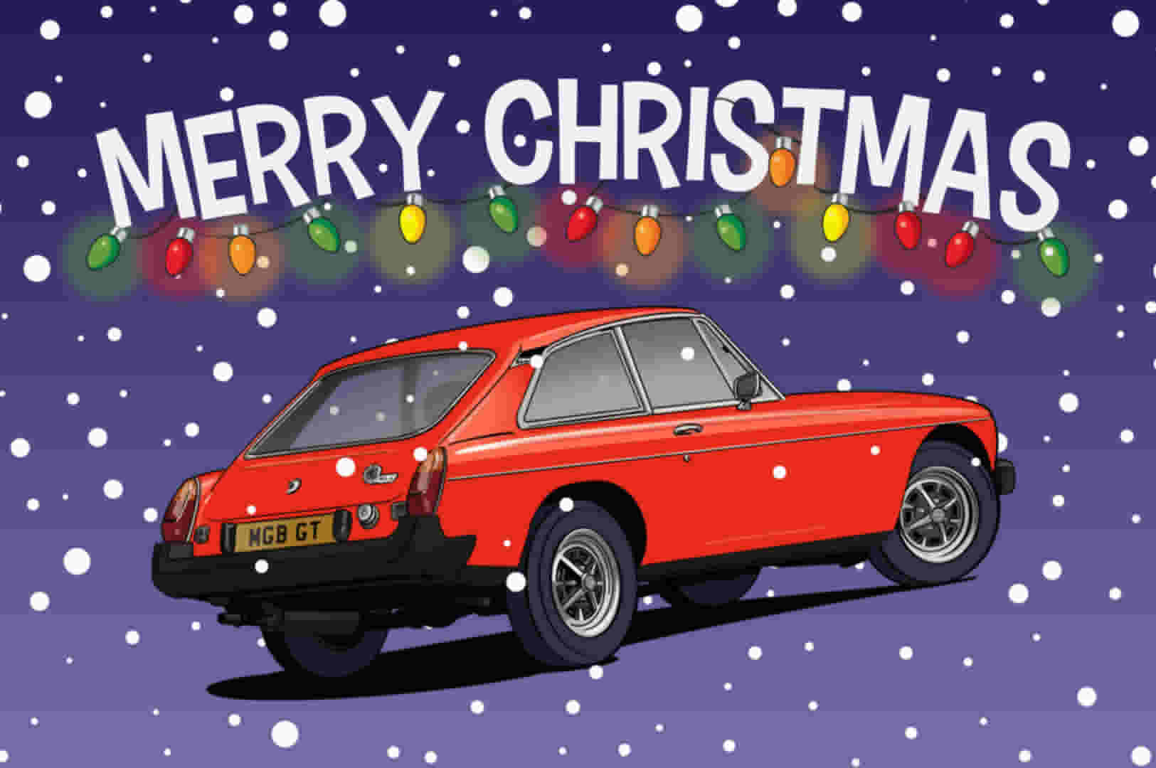 MGB Roadster Christmas Card