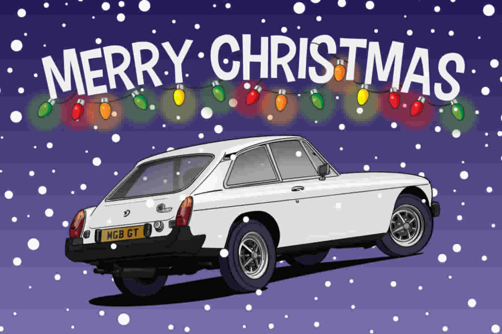 MGB GT Christmas Card