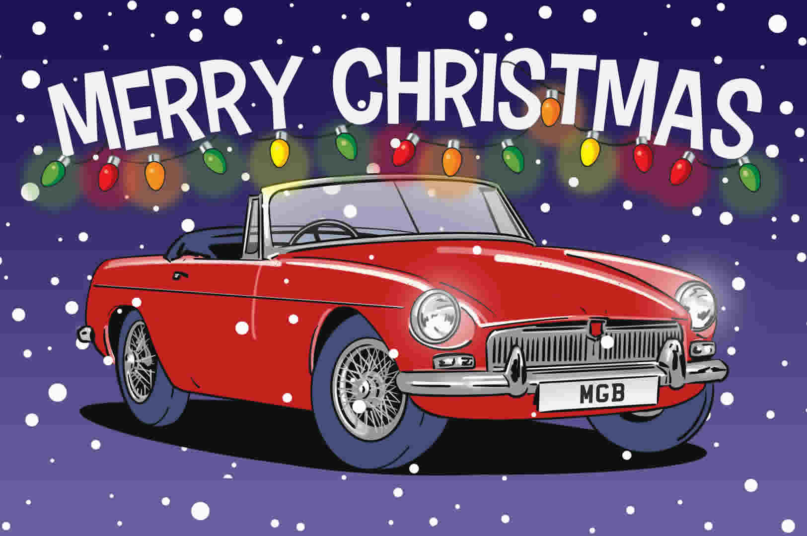 Red MGB Christmas Card