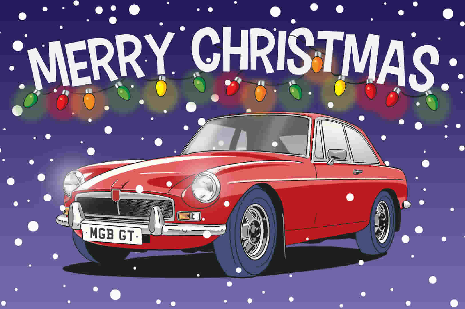 MGB Roadster Christmas Card