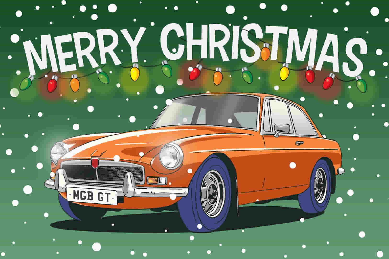 MGB Roadster Christmas Card