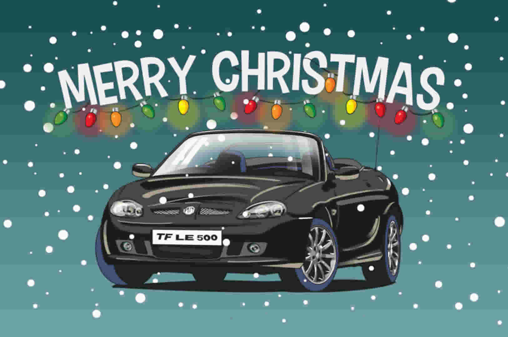 Black MGTF LE500 Christmas Card